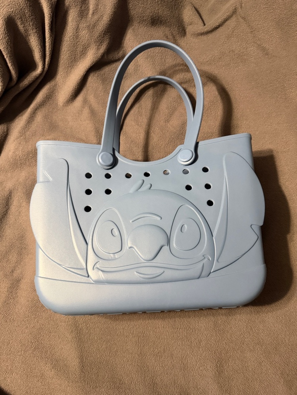 Stitch Themed Tote Bag in Light Blue